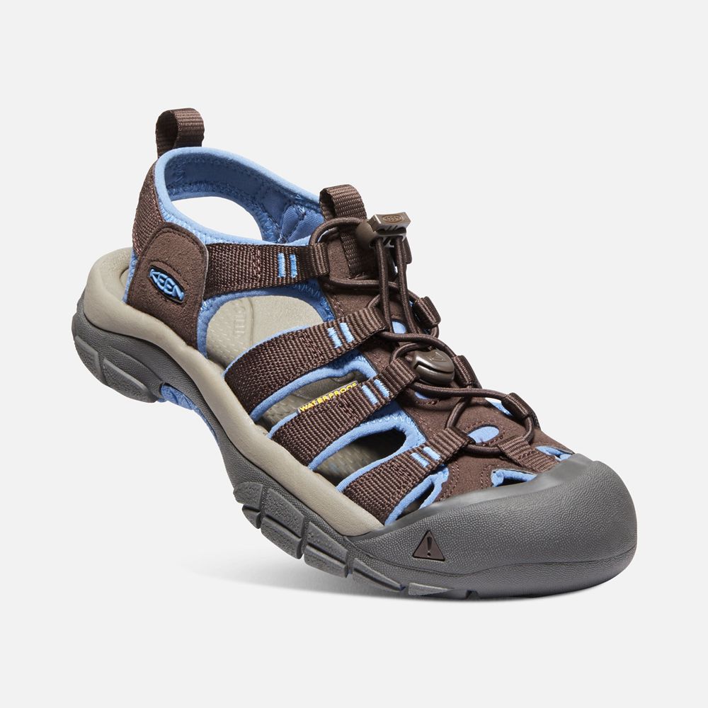 Sandales de Randonnée Keen Femme Marron/Bleu | Newport H2 | CZWSM-7459